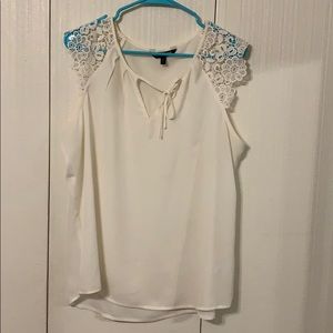 Express ivory blouse size L